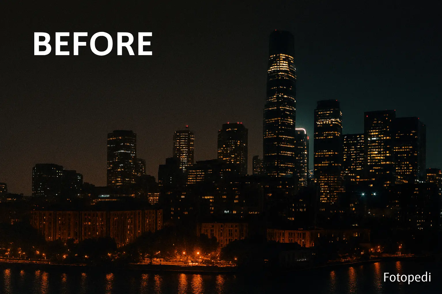 Yapay Zeka Öncesi Gürültülü Gece Fotoğrafı