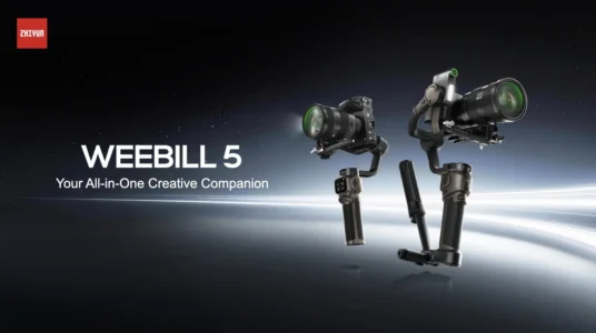 Zhiyun Weebill 5 Tanıtıldı: Sınırsız Pan Rotasyonu, Dahili Yapay Zeka Takip ve Fiyatı!